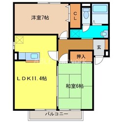 ヴューコスモA棟の物件間取画像